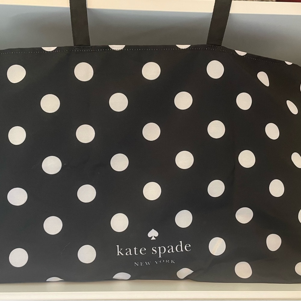New in package never used Kate Spade Black and White Polka Dot Tote/ Beach Bag